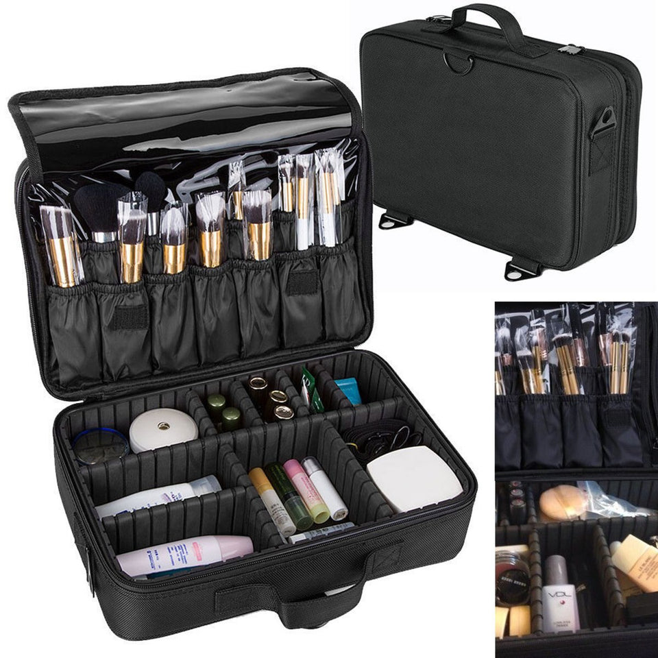 Professional Makeup Bag and Cosmetic Travel Organizer