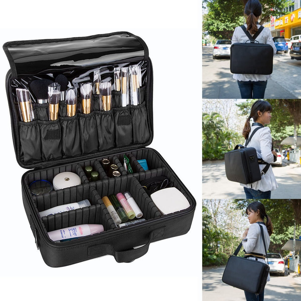 Professional Makeup Bag and Cosmetic Travel Organizer